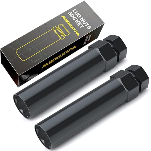 MIKKUPPA Small 6 & 7 Spline Lug Nut Socket, 2 Piece Wheel Lock Key Set | For Easy Installation and Removal of Aftermarket Spline Drive Wheel Locking Tire Nut - color: Black, size: 6&7 Spline - 2 PCS