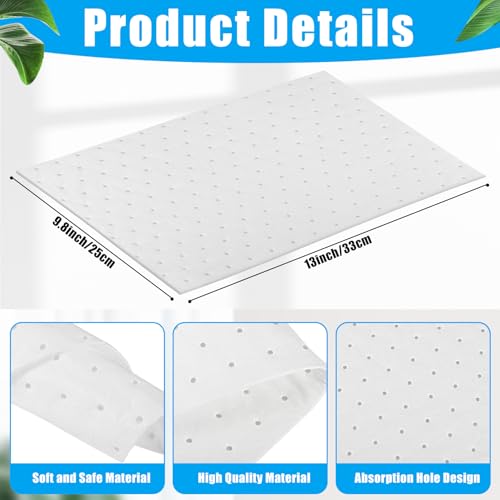 50 Pack Oil Absorbent Pads, Oil Spill Mat, 9.8 x 13 Inch, White | Weight Dimpled Oil Absorbing Sheets, Universal Absorbing Mat, Leak and Spill Cleanup Pads for Home Garage Basement