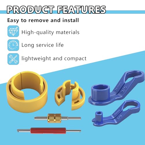 16PCS Car AC Fuel Line Disconnect Tool Set with Storage Box,1/4" 5/16" 3/8" 1/2" 5/8" 3/4" 7/8" Master Quick Disconnect Tool Kit,Fuel Lines & Transmission Oil Cooler Lines for Most Vehicles