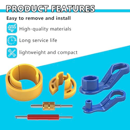 16PCS Car AC Fuel Line Disconnect Tool Set with Storage Box,1/4" 5/16" 3/8" 1/2" 5/8" 3/4" 7/8" Master Quick Disconnect Tool Kit,Fuel Lines & Transmission Oil Cooler Lines for Most Vehicles
