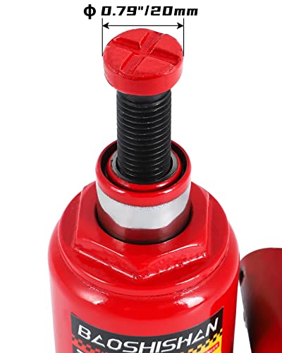 BAOSHISHAN Double Ram Bottle Jack Portable Hydraulic Jack (3 Ton with Case) - size: 3 Ton with Case