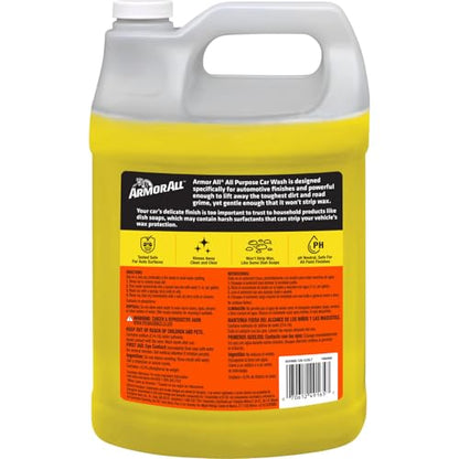 Armor All All-Purpose Car Wash, 1 Gal Bottle, Car Wash Soap Easily Lifts Away Dirt and Road Grime