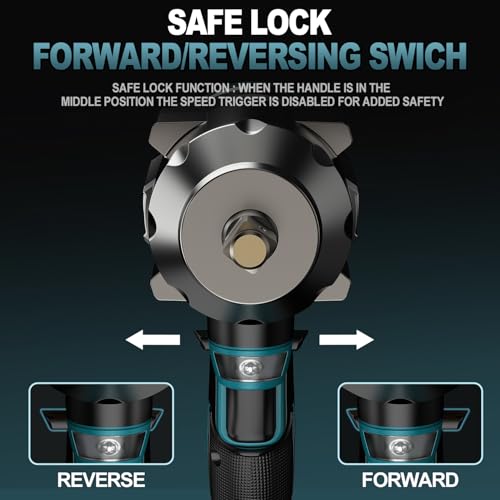 Cordless Impact Wrench for Makita 18V Battery – 1/2" Brushless Impact Driver, 900 Ft-Lbs (1200Nm) High Torque, 4-Speed, LED Light, Includes 6 Sockets (Bare Tool Only)