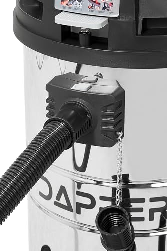 Dapper Supply 21 Gallon 8.5 Peak HP Wet/Dry Vacuum, Stainless Steel Tank, 2 in 1 Function Portable Shop Vacuum with Attachments, Built-in Drain Ideal for Jobsite, Garage & Workshop. - size: 21 Gal