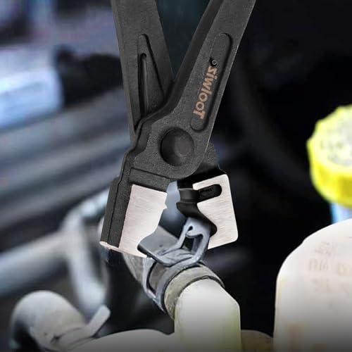 Toolwiz Clic & Clic-R Type Hose Clamp Pliers, CV Boot Clamp Tool | Radiator Spring Collar, Automotive Maintenance Tools, for Fuel Line, Silicone Vacuum Hose, Air Tube, Water Pipe - style: 1Pcs Clic-R Type Hose Clamp Pliers