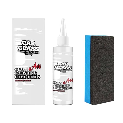 Glass Polishing Compound 100ml Cleaning Agent | Windshield Glass Stain Remover for Car Paint Auto Detailing Window Remove Water Spots Restore Clarity