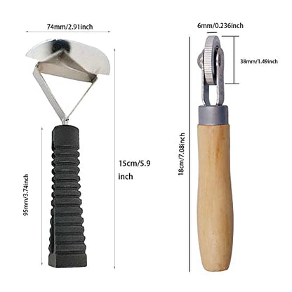 Tire Repair Patch Tools Tire Buffing Wheels 42 mm 55 mm Tungsten Steel Buffing Wheel with Tire Patch Roller Scraping Cutter for Car Tire Grinding Polishing Accessories Kit - size: 42+55mm