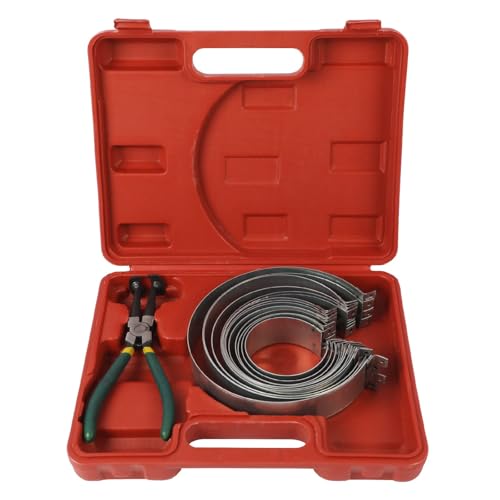 MRCARTOOL Piston Ring Compressor Tool 14Pcs with Plier,13 Rings 2.4"-5.7" | Manganese Steel, Forged Steel Pliers, Fits Sedans Trucks Racing Engines - size: 14PCS
