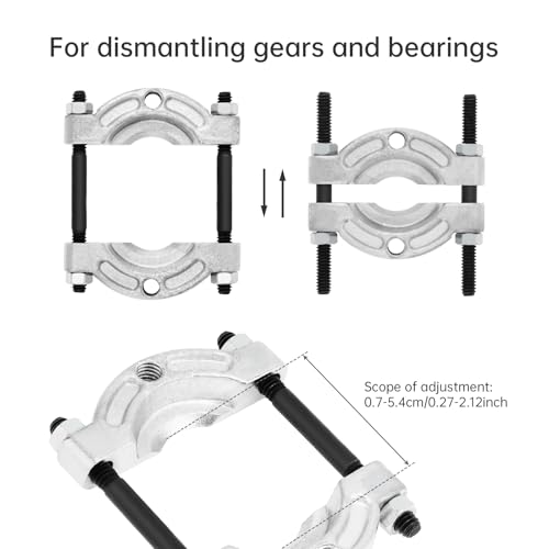 ChgImposs Heavy Duty Bearing Puller with 1/4 to 15/16 inch Jaw for Gear Pinion/Wheel Hub/Bearing Separator, Chrome-Plated Steel Splitter Tool - size: 1/4 to 15/16 inch