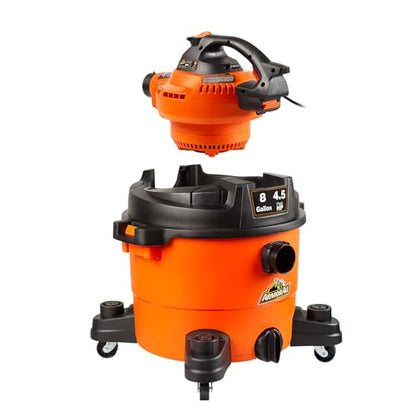 Armor All VBV809 0901 8-Gallon 4.5 Peak HP Wet/Dry Vacuum with Detachable Blower, Orange - size: 8-Gallon