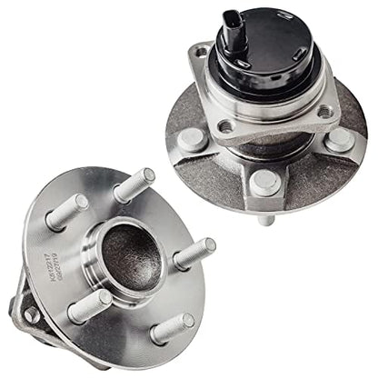 Detroit Axle - FWD 4pc Steering Knuckles Kit for 03-08 Toyota Matrix, 2 Front Steering Knuckles & Wheel Bearing Hubs 2 Rear Wheel Bearing and Hubs 2003 2004 2005 2006 2007 2008 Replacement - size: 4UW50480/Kit