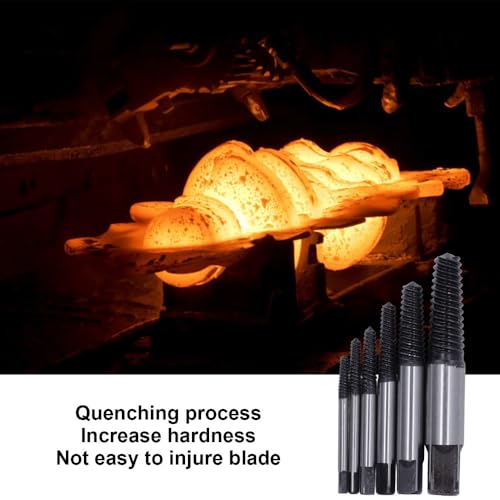 Carbon Steel Screw Extractor Set Broken Bolt and Stripped Screw Remover Kit with Storage Box, Tap Extractor Tools for Automotive Workshop Pipe Repair