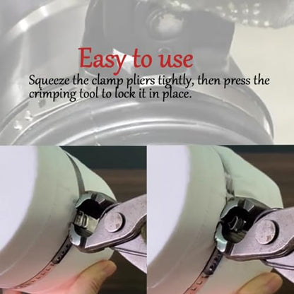 Zpana Car CV Boot Clamp Pliers Kit, Adjustable Vehicle Drive Shaft Joint Axle Boot Clamp Pliers Tool with 10 Stainless Steel Crimp Bands, Automotive Repair Tools Accessories, Universal Fit