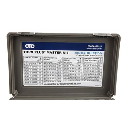 OTC 5900A-Plus 53 Piece Master Torx Bit Socket Set - Includes Multiple Torx Styles (Standard, Plus, External. Tamper Resistant) and Storage Case
