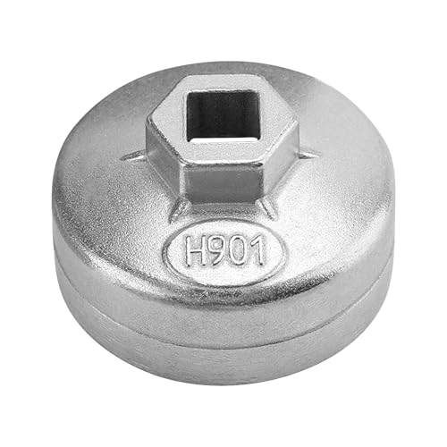 H901 65mm Oil Filter Socket Wrench Set,3/8" Drive 14 Flutes Oil Filter Removal Tool,Low Profile Chrome Vanadium Steel Oil Change Tool for Soueast Hafei Wangling Mazda Brilliance More Vehicles (H901) - size: H901
