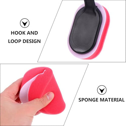 Didiseaon 5pcs Car Tire Waxing Brush Set with Handle, Auto Wax Applicator Sponge Pads for Wheel Cleaning and Polishing, Sturdy Car Care Tool for Tire Shine and Detailing