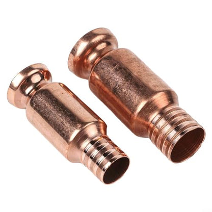 Copper Siphon Connector Manual Pump Pipe Fittings Set for Self-Priming Transfer of Water Paints with 15mm and 19mm Sizes Built-In Brass Pump 2 Pieces