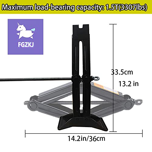 Scissor Jack for Car,Car Jack Kit - Tire Jack with Energy-Saving Ratchet Handle,Can Support a Maximum Weight of 1.5T (3307lb),Portable, Suitable for Small Cars and SUV (Saving Handle-1.5 tons) - size: Saving Handle-1.5 tons