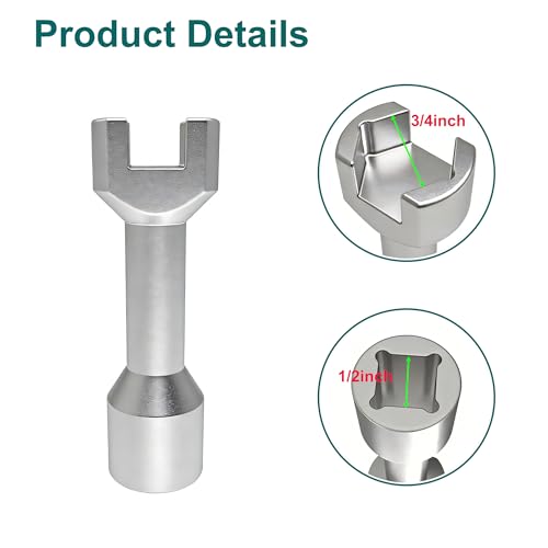 3/4"(19mm) Strut Socket With 1/2" Drive for 1-5/8" Wide Strut Channels-Heat Treated Alloy Steel Forging Suspension Strut Socket Tool(Silvery) - color: Silvery