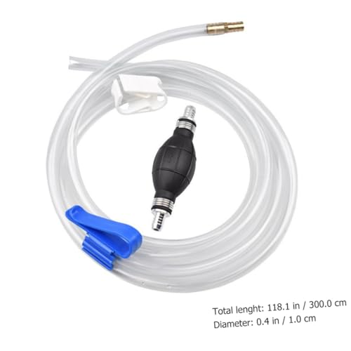 FOMIYES Manual Suction Hose Pump for Car and Fish, Water and Oil Transfer Siphon Tube with Sturdy Pvc Material, and Liquid Suction Kit for Automotive and Aquarium Use