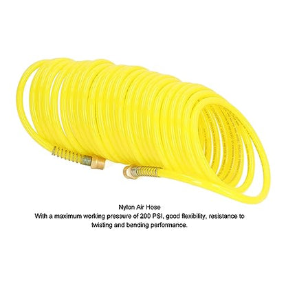 14PCS Air Compressor Kit with 1/4 Inch NPT Quick Connector, Nylon Air Hose Kit for Automotive Repair and Cleaning, Includes Blow Gun and Fittings for Dual - Use Pneumatic