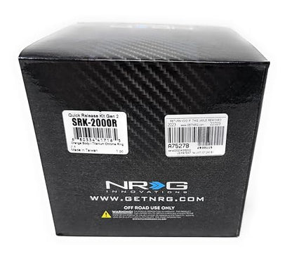 NRG (SRK-200) Orange Aluminum GEN 2.0 Racing Performance Steering Wheel Quick Release Adapter Fit 2-Way 6-Hole Pattern Design - color: Orange