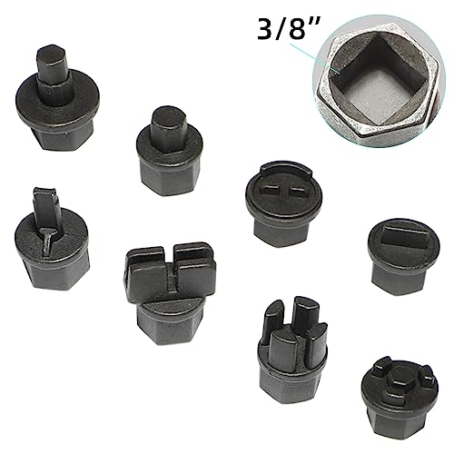 DPTOOL 11-Piece Oil Drain Plug Removal Kit Compatible with GM VW Ford Mercedes Audi BMW Chrysler Lincoln Volvo Mazda with Ratchet Wrench Replace 090-999 DPR350 - size: 11PC