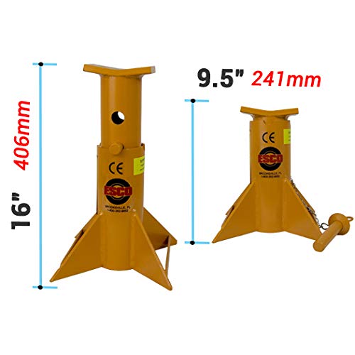ESCO 10436 Steel Forklift Style Jack Stand, 13 Ton Per Pair Capacity (Set of 2)