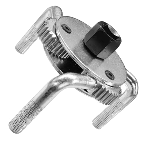Adjustable Oil Filter Wrench, Universal 3'' to 5'' Heavy Duty 3-Jaw Oil Filter Removal Tool, Professional Auto Repair Tools for Removing Car Truck Motorcycle (Silver) - color: Silver