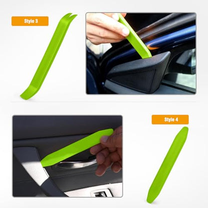 GOOACC Auto Trim Removal Tool Kit No-Scratch Tool Kit for Car Audio Dash Window Molding-4PCS (Green) - color: Green, size: 4PCS Trim Removal Tool