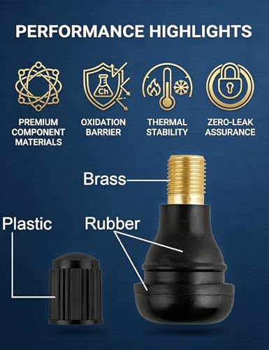 5 Pcs TR412 Black Short Tubeless Rubber Snap-in Tire Valve Stems | Perfect for 0.453" (11.5mm) Rim Holes on Standard Vehicle Tires - Universal Fit for Car, Truck, SUV, Motorcycle & Lawn Mower