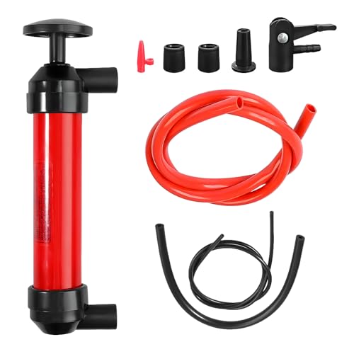 Car Siphon Fluid Transfer Pump, Multi-Use Hand Fuel Pumps Liquid Extractor Tool, Universal Portable Manual Fluid Extractor Pump Kit for Gas Oil & Liquids, Car Accessories