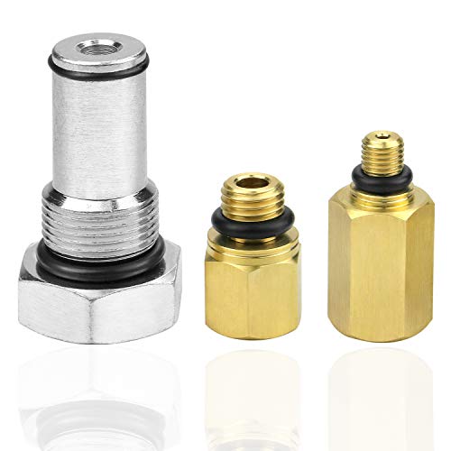 Mekar 2PCS Oil Rail Adapters Kits and 1 PC 6.0 High Pressure Oil Pump IPR Valve Air Test Fitting Tool Compatible with Ford 6.0L Powerstroke Diesel Engine - size: 3PCS Set