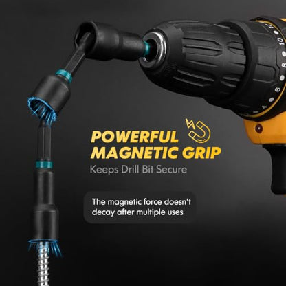 Upgraded 54-Piece Impact Magnetic Nut Driver Set, 1/4" Metric & SAE Impact Drill Driver Bit, Wing Nut Driver, Screwdriver Bit, Socket Adapters, Quick-Release Extension, Bit Extension Holder
