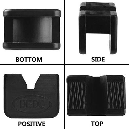 DEDC Jack Stand Pads 4 Pcs, Universal Rubber Pinch Weld Protector Jack Stands Adapter Pads, Car Lift Frame Rail Protection Accessories