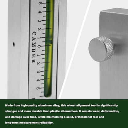 RULLINE Aluminum Alloy Universal Magnetic Camber & Caster Gauge Wheel Alignment Tool for Car Truck RV Strut Alignment - size: Aluminum Alloy