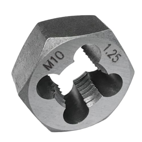M10x1.25 Metric Hex Rethreading Die Alloy Steel Right Hand Die for Thread Repair and Maintenance - size: M10x1.25