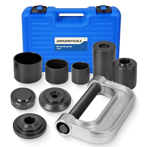 DAYUAN Ball Joint Press & U Joint Removal Tool Kit, Blue Case | 4-in-1 Ball Joint & Brake Anchor Pin Tool, Removes & Installs Ball Joints and Anchor Pins, 2WD & 4WD Vehicles, Forged Steel - color: Blue