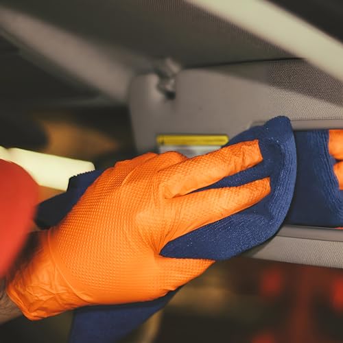 ForPro Heavy Duty Disposable Nitrile Gloves, Orange - size: Large (Pack of 100), style: Large (Pack of 100)