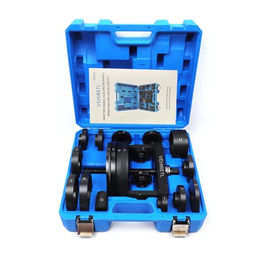 Master Wheel Bearing and Hub Removal and Installation Tool Kit Wheel Bearing Puller Remover and Installer Tool Set Fits Most Front, Rear and All Wheel Drive Vehicles