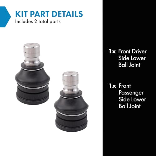 TRQ Front Lower Driver and Passenger Side Ball Joint Set Compatible with 2007-2014 Ford Edge 2007-2015 Lincoln MKX 2007-2015 Mazda CX-9 - style: PSA27750