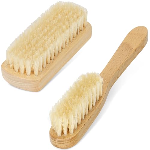 TAKAVU Leather & Upholstery Brush, Pure White Boar Hair, Car Seat Safe | Soft Detailing Brush for Alcantara, Suede, Sofa, Furniture, Convertible Tops, Car Interiors, Boots & Bags