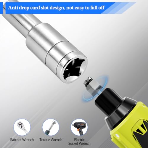 2 Pcs 1/2" Drive 14mm Deep Impact Socket | Anti-Rounding 12 Point Design, Square Chamfered Opening, Easy Removal of Axle Nut - color: Deep, size: 14mm