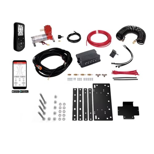 TrendsAuto Firestone Airide Ride-Rite Air Helper Springs Rear Kit & Remote Heavy Compressor with Dual Wireless App fits 2012-2026 Silverado Sierra C3500HD Cab-Chassis | TrendsAuto Decal - size: Dual Path