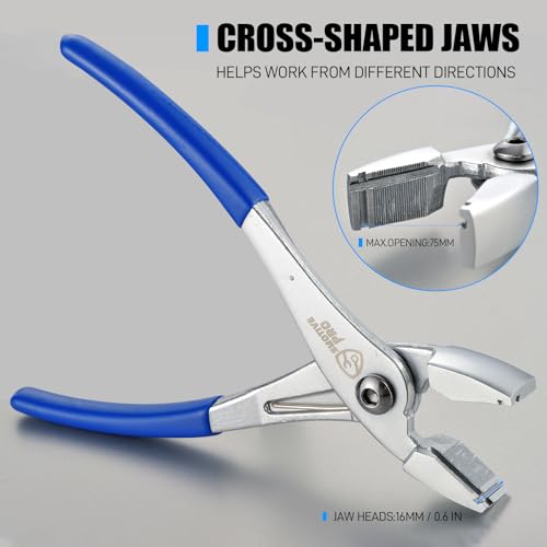 SMOTIVEPRO Multi-Directional Hose Clamp Pliers with 75mm Maximum Opening | Cross-Patterned Jaw for Secure Grip, Holds Clamps on Fuel Lines & Radiator Hoses, Multi-Angle Operation for Tight Spaces