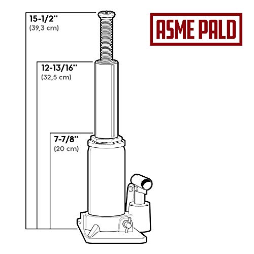 Powerbuilt 6 Ton Bottle Jack, Hydraulic Lift, Heavy Duty Stable Base, 12000 Pounds, Release Valve, Lift up to 15-1/2 Inches - Red 640911 - size: 6 Ton