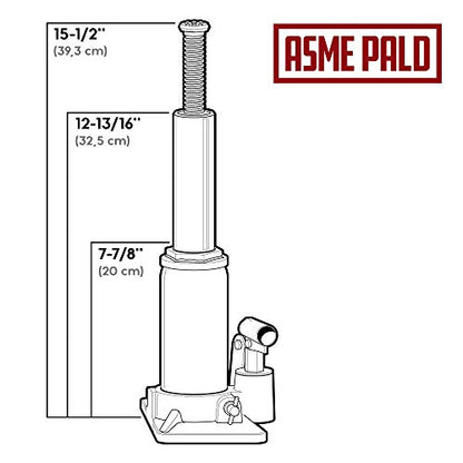 Powerbuilt Bottle Jack, 6 Ton Capacity, Heavy Duty 12000 Pounds Hydraulic Vehicle Lift with Stable Base - Red 640407 - size: 6 Ton