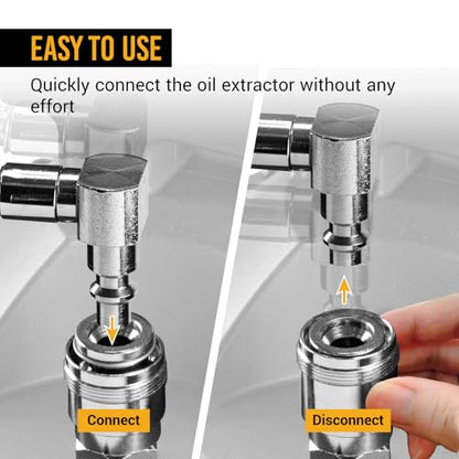 EWK 3-Piece Oil Extractor Tube Hose Set for 13.5L Pneumatic Oil Extractor and Dispenser, Replacement Nylon Hoses with Valve and Quick Connector for Engine Oil and Fluid Change Service - style: 3 Pcs Set for 13.5 L