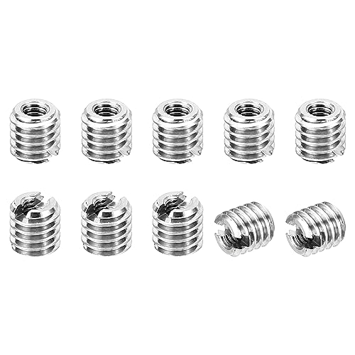 PATIKIL Thread Adapters Sleeve Reducing Nut, 10 Pcs M4*0.7 Male to M2*0.4 Female Repairing Insert Nut Screw Reducer Conversion Stainless Steel Fastener 4mm - size: M2xM4x4mm