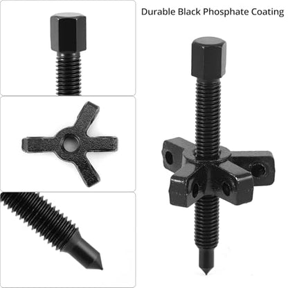 QWORK 3 Inch 3-Jaw Gear Puller, Drop-Forged Cr-V Steel, Heat-Treated, Reversible Jaws, 3-Ton Capacity